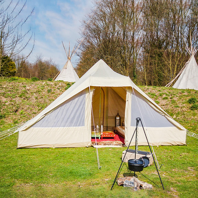 Tenda Touareg Deluxe de 4,4 metros para acampamento em lona