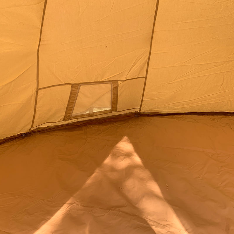 Barraca de lona de acampamento familiar Tipi de pólo único de 4 metros