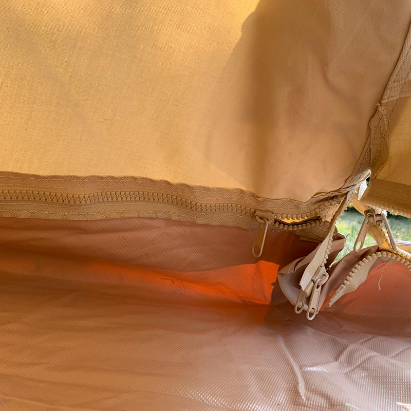 Barraca de lona de acampamento familiar Tipi de pólo único de 4 metros