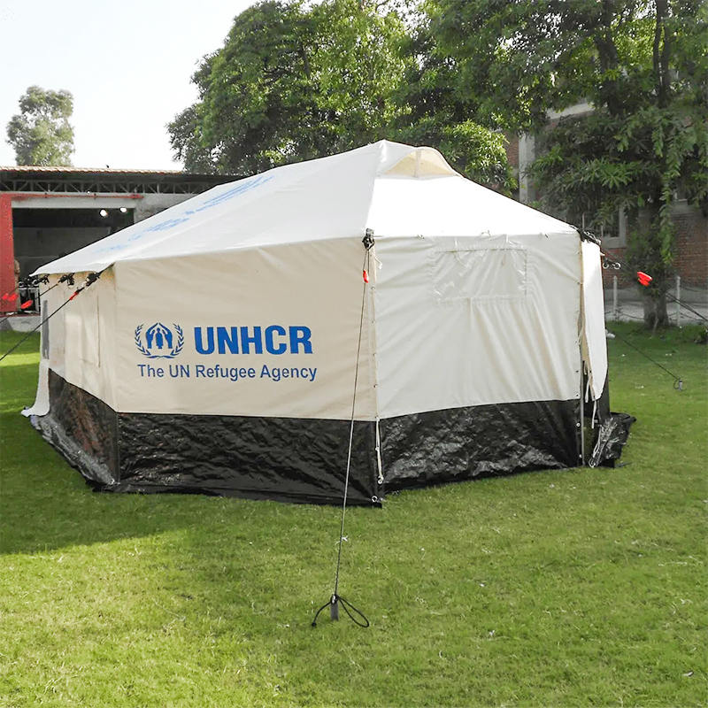 Tenda familiar dobrável para todos os climas padrão do CICV IFRC ACNUR para 5 pessoas