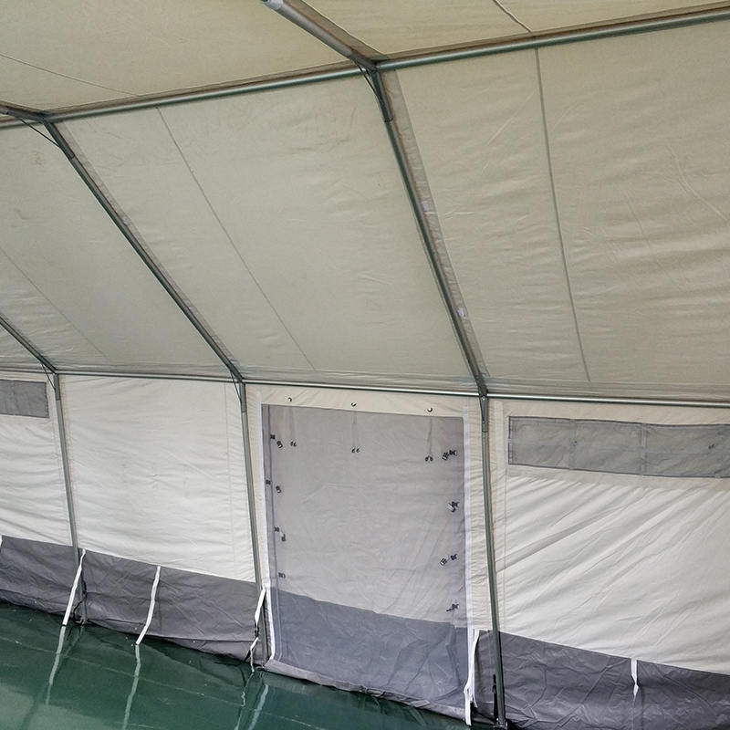 Tenda base de barraca multiuso padrão MSF/CICV/IFRC de 45m² usada para escolaridade, escritório, clínica