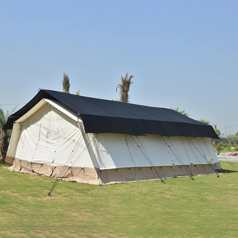 Tenda base de barraca multiuso padrão MSF/CICV/IFRC de 45m² usada para escolaridade, escritório, clínica