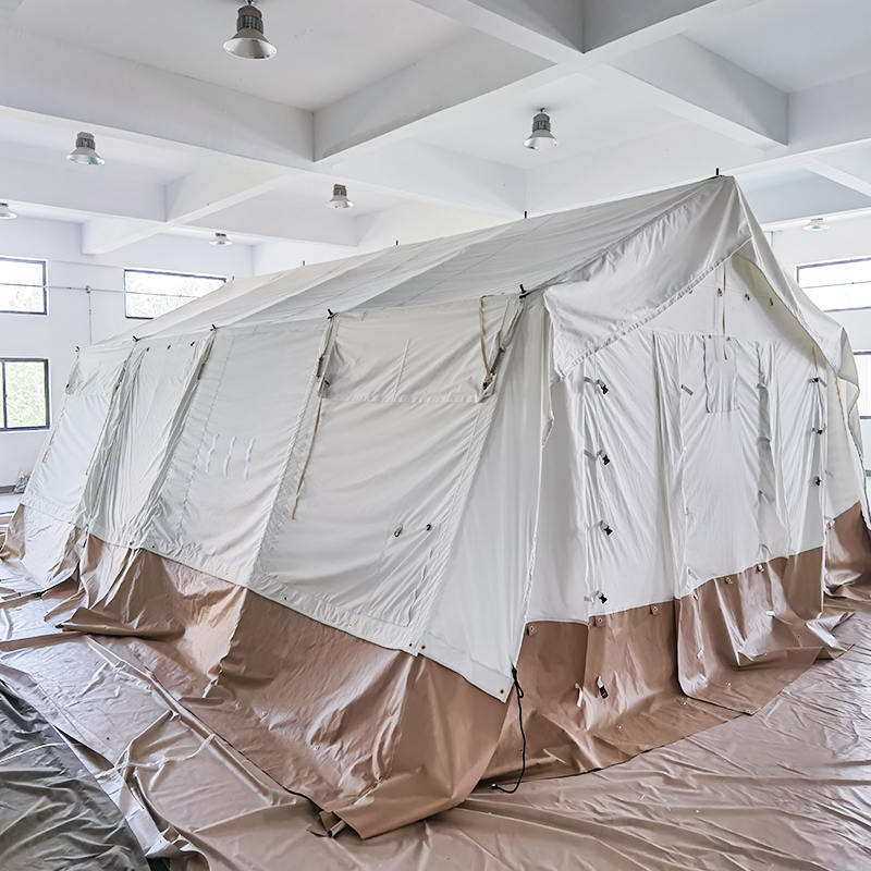 Tenda base de barraca multiuso padrão MSF/CICV/IFRC de 45m² usada para escolaridade, escritório, clínica