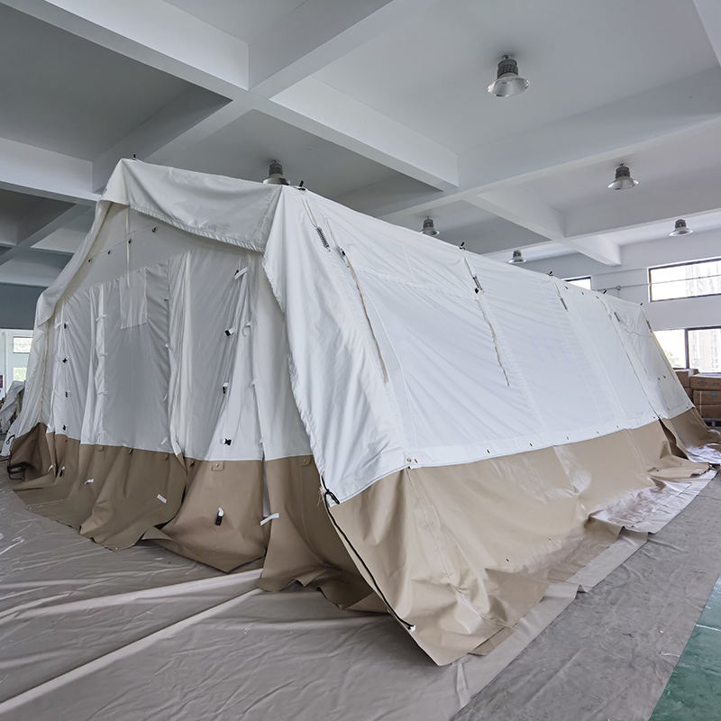Tenda base de barraca multiuso padrão MSF/CICV/IFRC de 45m² usada para escolaridade, escritório, clínica