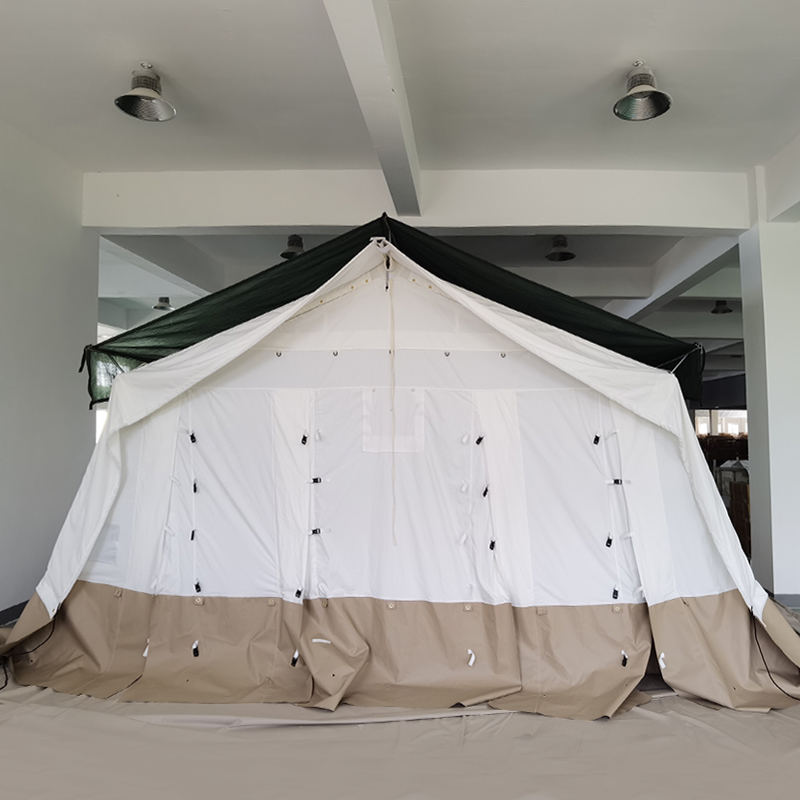 Tenda base de barraca multiuso padrão MSF/CICV/IFRC de 45m² usada para escolaridade, escritório, clínica