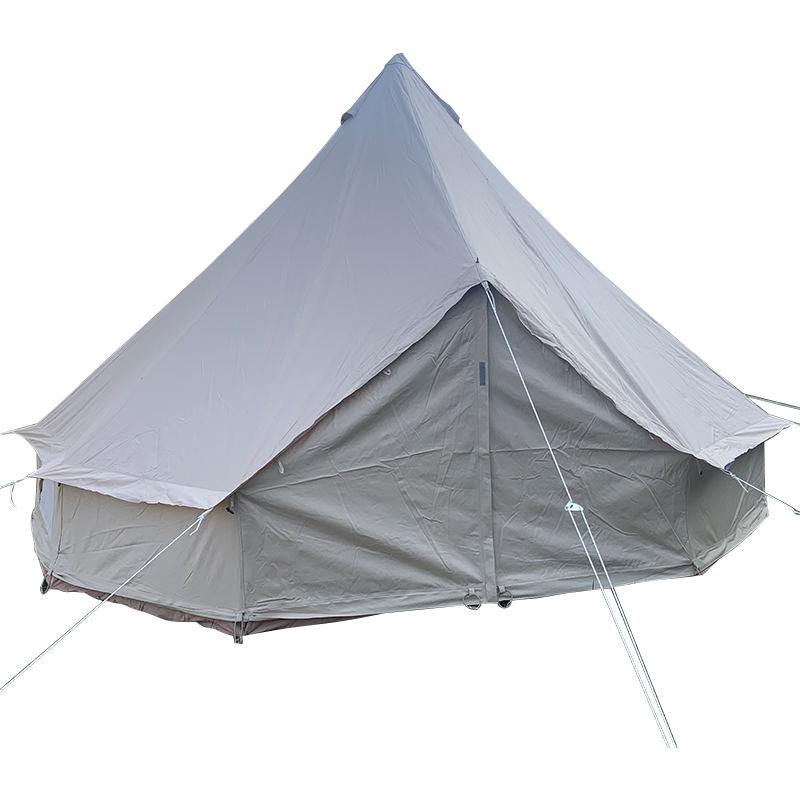 Tenda de sino de lona de 4 m para 4 pessoas para acampamento familiar