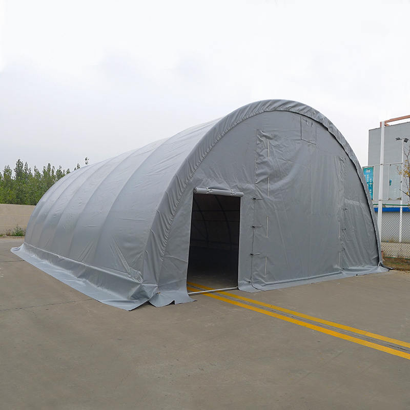 Tenda de armazenamento em arco 9x12mx4,5, salão de tenda em arco redondo