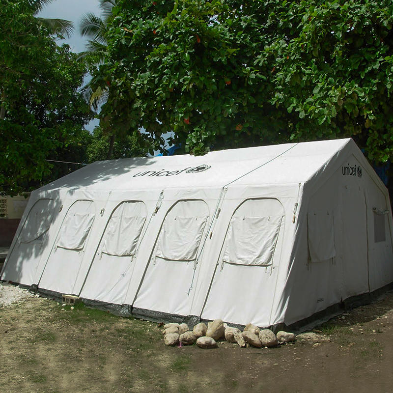 Tenda Huggy multiuso padrão 42m² padrão UNICEF