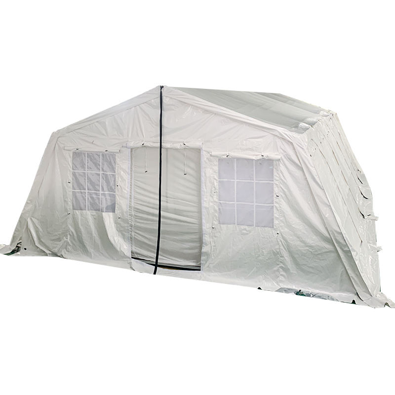 Tenda Huggy de abrigo temporário multiuso padrão UNICEF de 72 m² estabilizada por UV