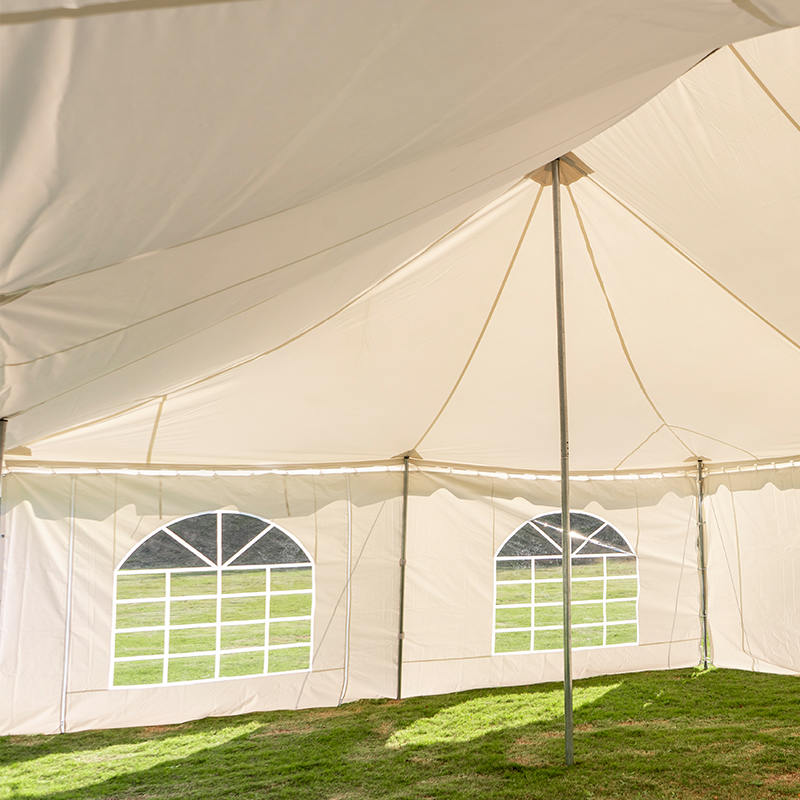 Tenda de poste com dossel branco de PVC de 20