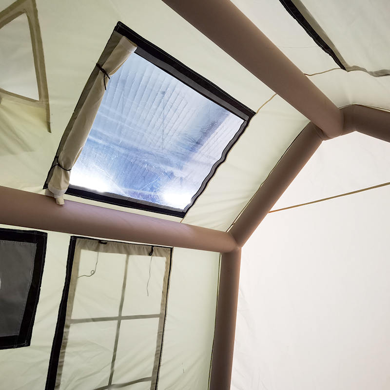 Barraca de acampamento inflável glamour de quatro estações para 2-4 pessoas