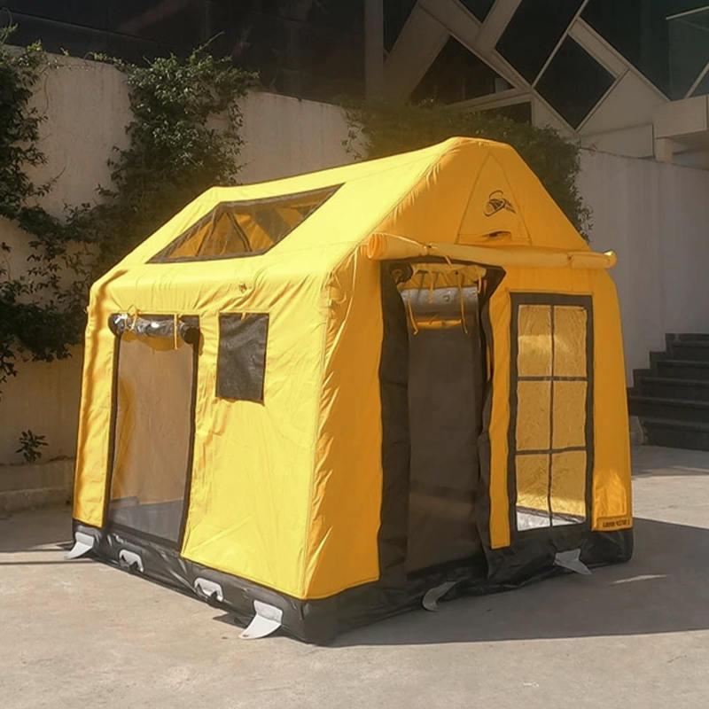 Barraca de acampamento inflável glamour de quatro estações para 2-4 pessoas