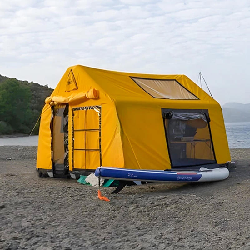 Barraca de acampamento inflável à prova de fogo e antibacteriana do glamour de quatro estações para 8 a 10 pessoas