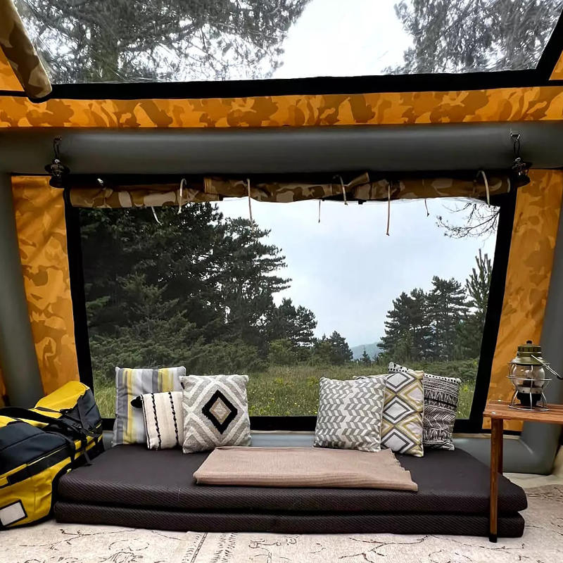 Barraca de acampamento inflável do panorama de quatro estações de 8-10 pessoas
