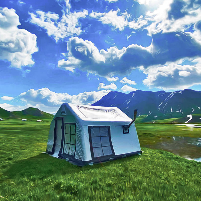 Barraca de acampamento inflável do panorama de quatro estações de 8-10 pessoas