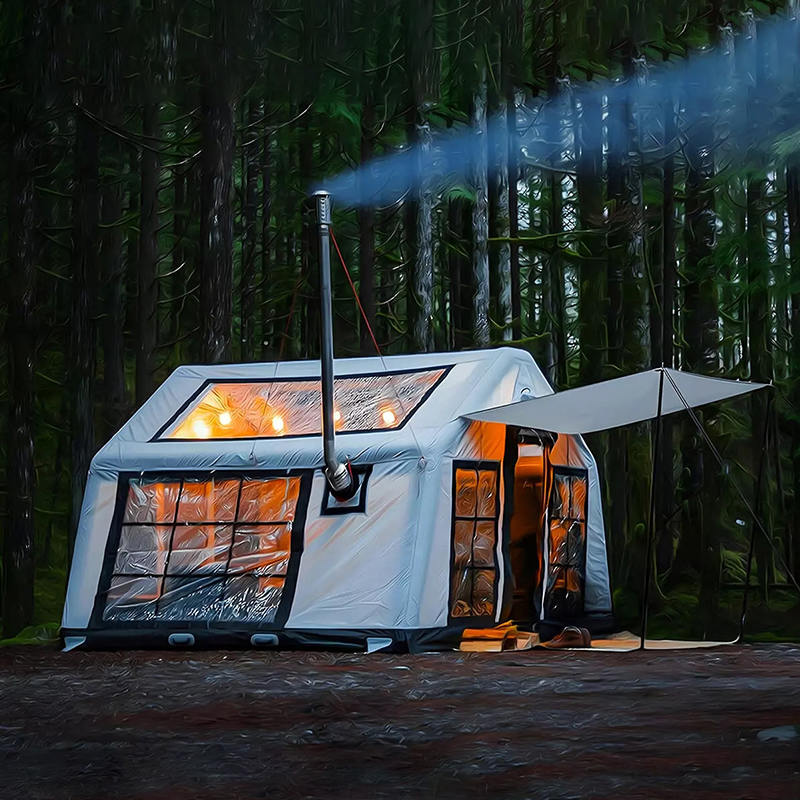 Barraca de acampamento inflável do panorama de quatro estações de 8-10 pessoas