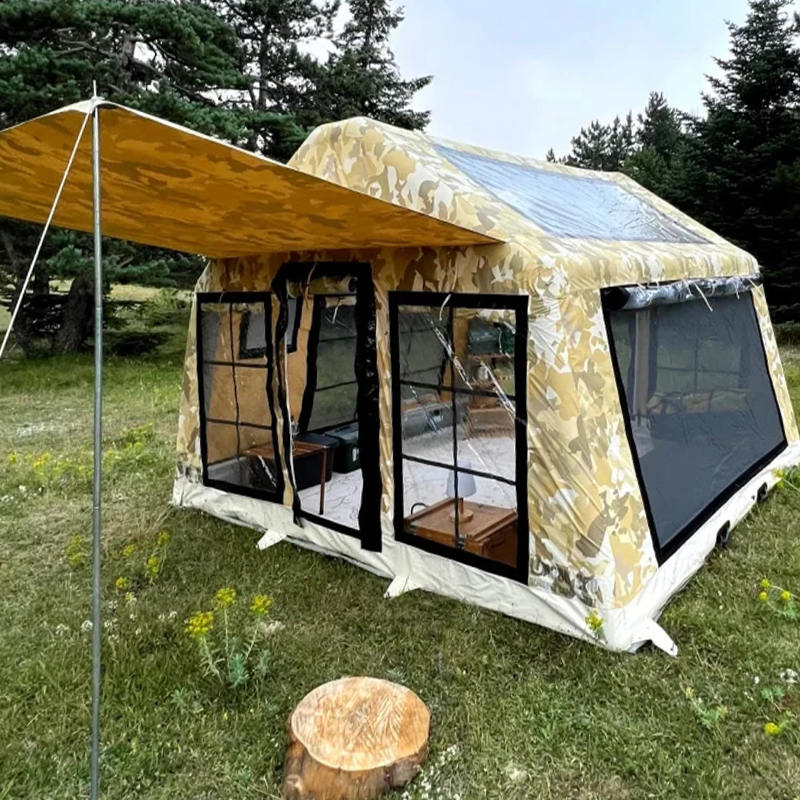 Barraca de acampamento inflável do panorama de quatro estações de 8-10 pessoas