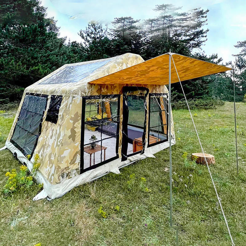 Barraca de acampamento inflável do panorama de quatro estações de 8-10 pessoas