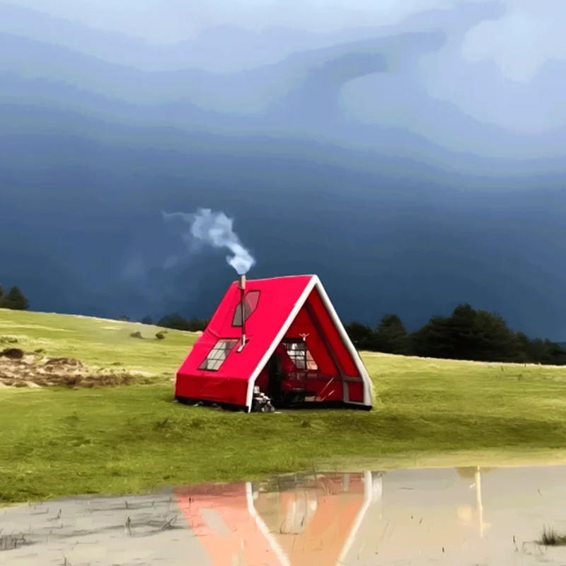 8-10 pessoas barraca de ar inflável à prova d'água de quatro estações para camping