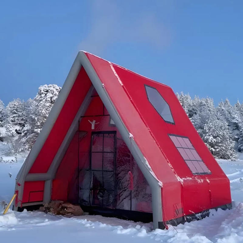 8-10 pessoas barraca de ar inflável à prova d'água de quatro estações para camping