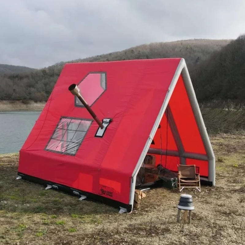 8-10 pessoas barraca de ar inflável à prova d'água de quatro estações para camping