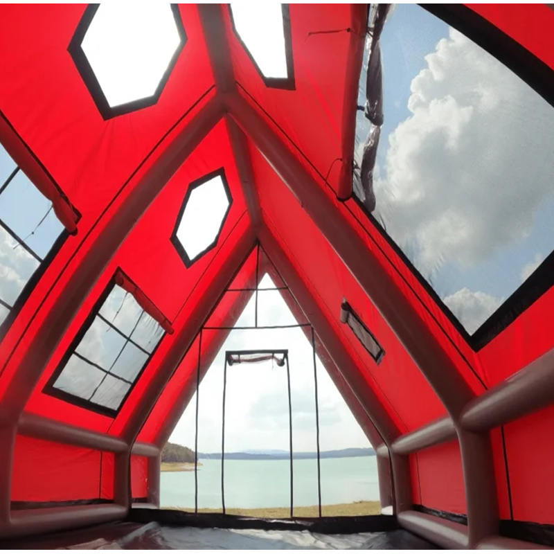 8-10 pessoas barraca de ar inflável à prova d'água de quatro estações para camping